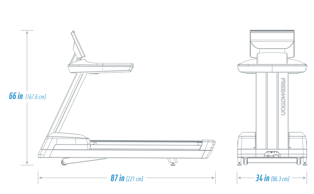Freemotion 22 Series REFLEX Treadmill Specs